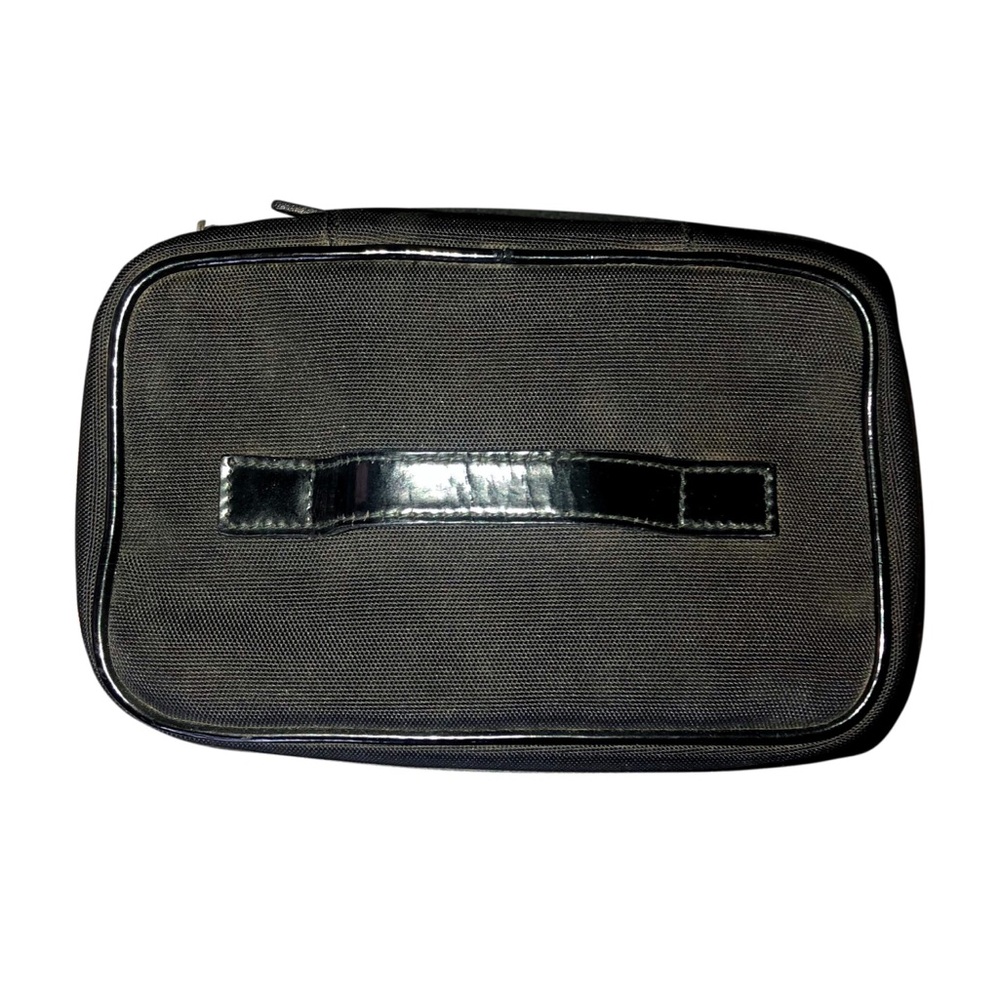 GUCCI Black Nylon Toiletry Case Shaving Bag with Leather Top Handle NWOT - Picture 10 of 17